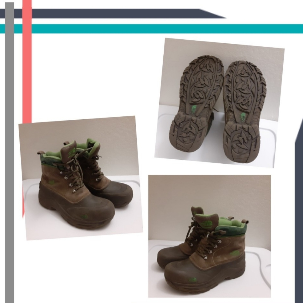 North Face Boys Waterproof Boots Size 7